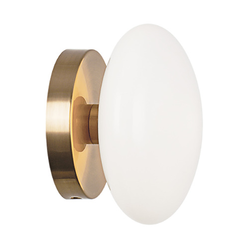 Pearlesque Aged Gold Brass LED Sconce by Matteo Lighting