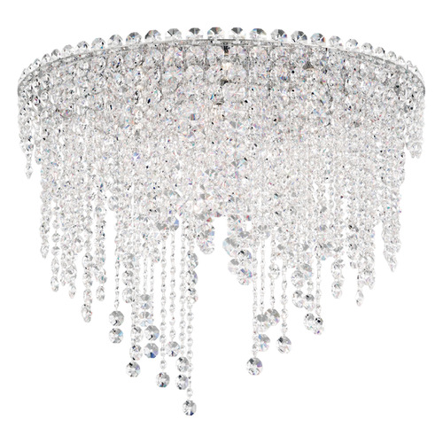 Schonbek Worldwide Lighting Chantant Polished Stainless Steel Flushmount Light