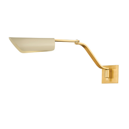 Hudson Valley Lighting Douglaston Aged Brass & Soft Sand LED Switched Sconce