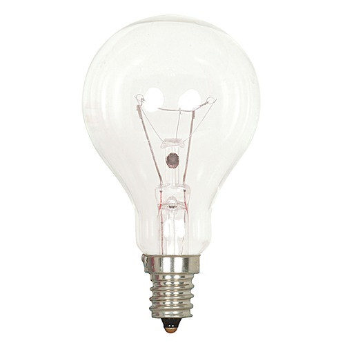 Satco Lighting Incandescent A15 Light Bulb Candelabra Base 2700K Dimmable S4162