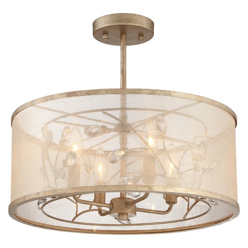 Sara's Jewel Nanti Champaign Silver Semi-Flush Mount by Minka Lavery