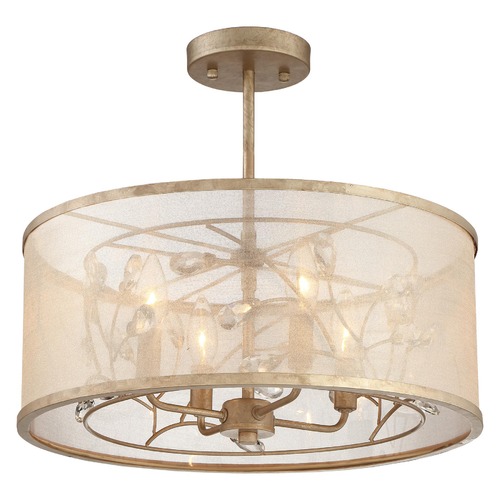 Minka Lavery Sara's Jewel Nanti Champaign Silver Semi-Flush Mount by Minka Lavery 4434-252