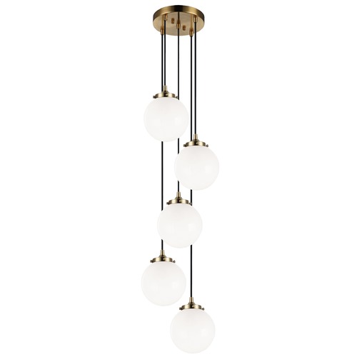 The Bougie Aged Gold Multi-Light Pendant by Matteo Lighting