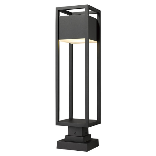 Z-Lite Barwick Black LED Post Light by Z-Lite 585PHBS-SQPM-BK-LED