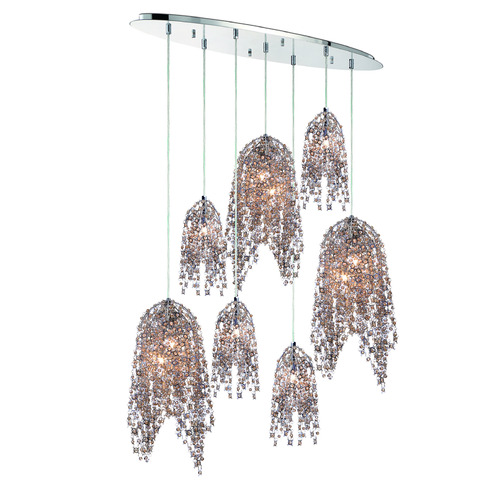 Eurofase Lighting Danza 42-Inch Oval Crystal Chandelier in Chrome by Eurofase Lighting 31618-014