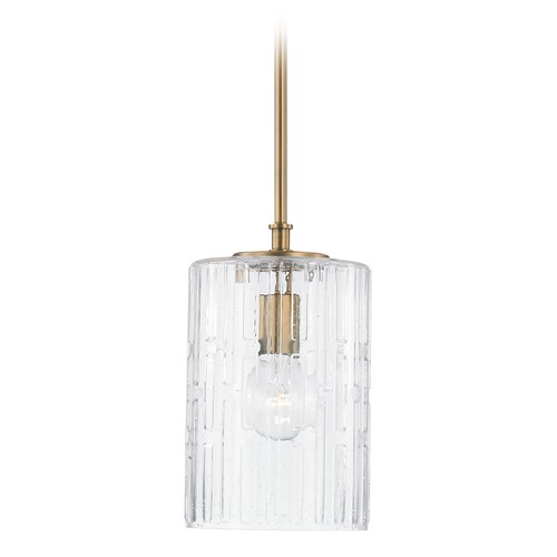 HomePlace by Capital Lighting Emerson 7-Inch Mini Pendant in Aged Brass by HomePlace by Capital Lighting 341311AD
