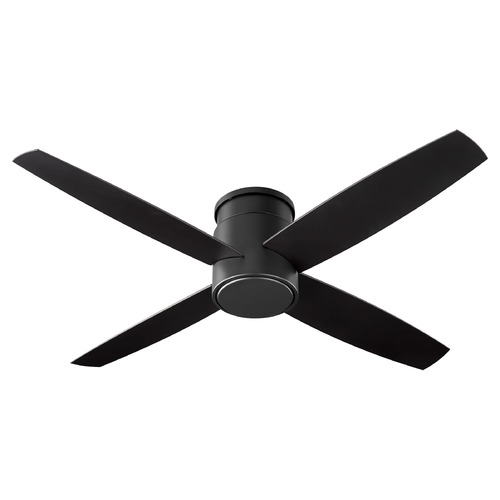 Oslo 52-Inch Damp Flush Ceiling Fan in Black by Oxygen Lighting