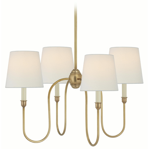 Visual Comfort Signature Collection Visual Comfort Signature Collection Thomas O'brien Vendome Hand-Rubbed Antique Brass Chandelier TOB5007HAB-L