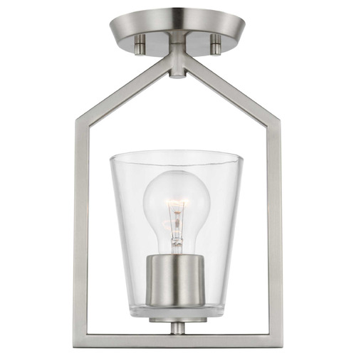 Progress Lighting Vertex Brushed Nickel Semi-Flushmount Light