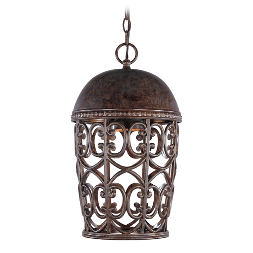 Outdoor Hanging Light in Burnt Umber Finish