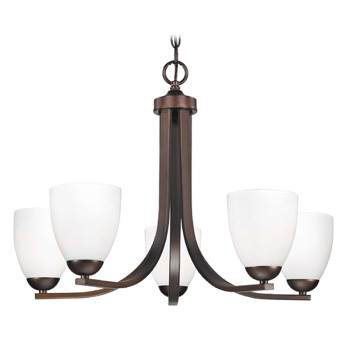 5-Light Chandelier in Bronze
