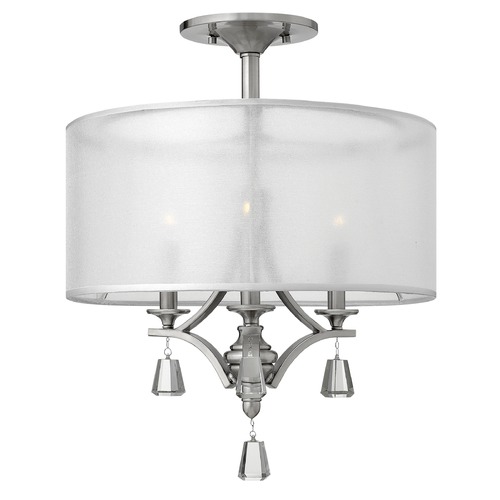 Fredrick Ramond Mime Brushed Nickel Semi-Flush Mount Light by Fredrick Ramond FR45601BNI