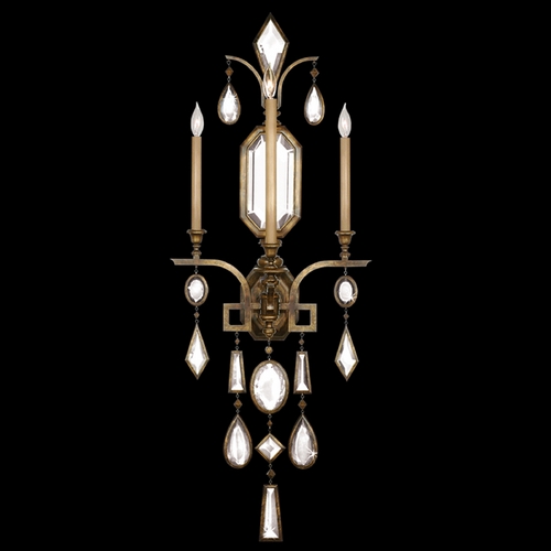 Fine Art Lamps Encased Gems Bronze Patina Sconce