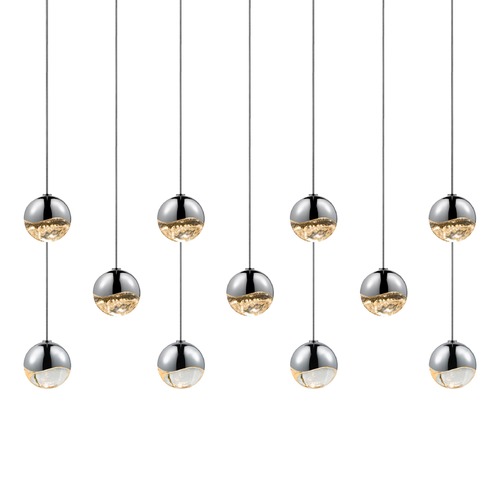 Sonneman Lighting Grapes Polished Chrome LED Multi-Light Pendant by Sonneman Lighting 2922.01-SML