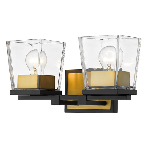 Bleeker Street Matte Black & Olde Brass Bathroom Light by Z-Lite