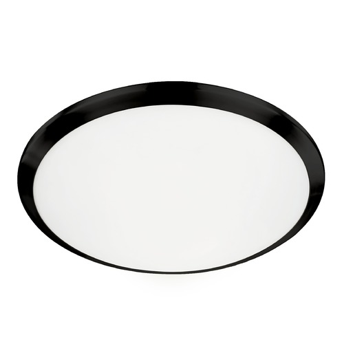 Modern Black LED Flush Mount with White Shade 3000K 568LM by Kuzco Lighting