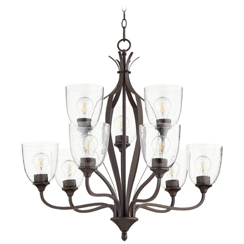 Quorum Lighting Jardin Oiled Bronze Chandelier by Quorum Lighting 6127-9-286