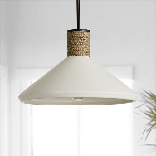 Destin 18-Inch Ceramic Pendant in Dark Pewter by Capital Lighting