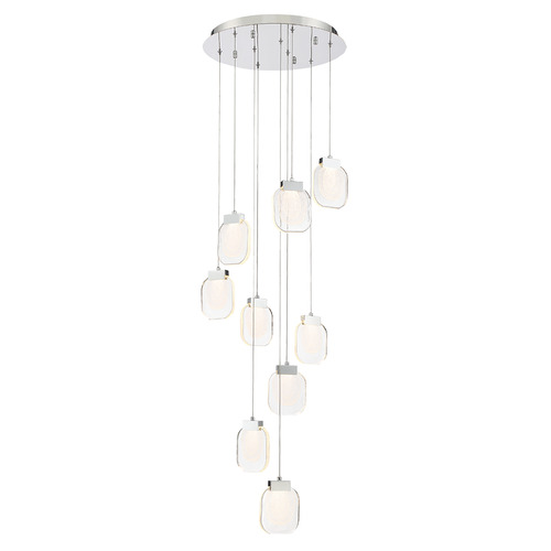 Paget 9-Light LED Chandelier in Chrome by Eurofase Lighting