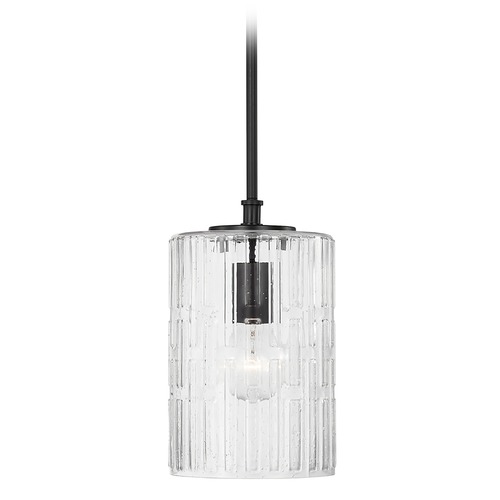 HomePlace by Capital Lighting Emerson 7-Inch Mini Pendant in Matte Black by HomePlace by Capital Lighting 341311MB
