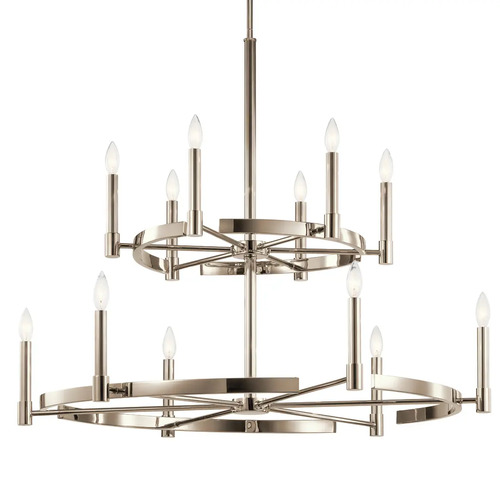 Kichler Lighting Tolani 12-Light Chandelier in Polished Nickel by Kichler Lighting 52428PN