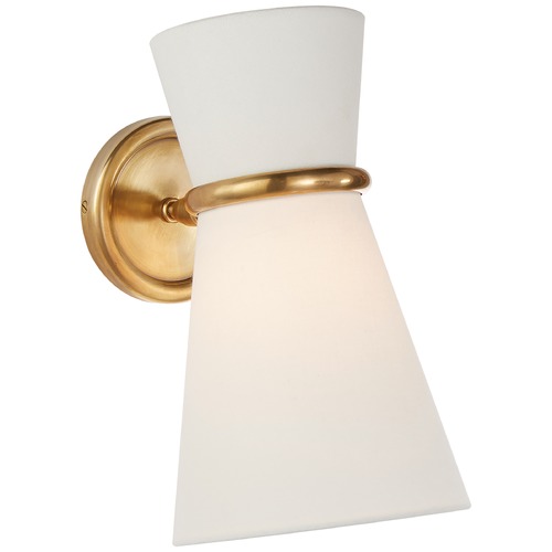 Visual Comfort Signature Collection Aerin Clarkson Pivoting Sconce in Antique Brass by Visual Comfort Signature ARN2008HABL