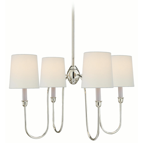 Visual Comfort Signature Collection Visual Comfort Signature Collection Thomas O'brien Vendome Polished Nickel Chandelier TOB5007PN-L