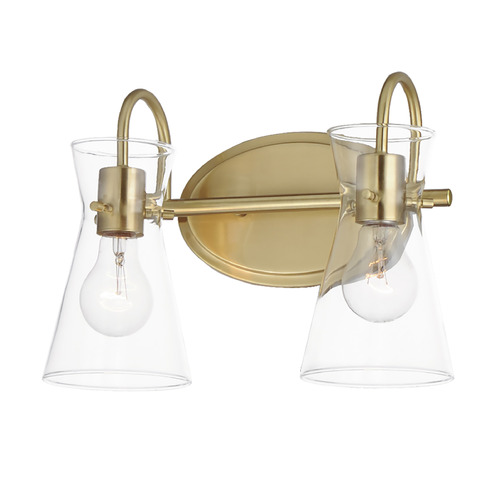 Maxim Lighting Ava Natural Aged Brass Bathroom Light by Maxim Lighting 12482CLNAB