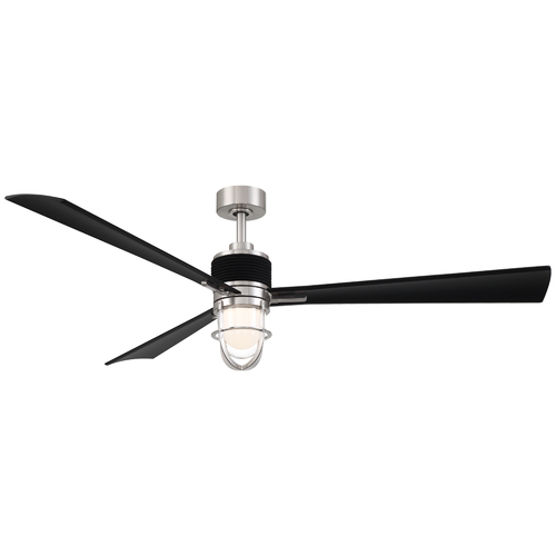 Minka Aire Nauticus Brushed Nickel LED Ceiling Fan with Light