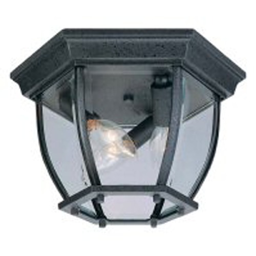 Capital Lighting 10.75-Inch Black Outdoor Flush Mount by Capital Lighting 9802BK