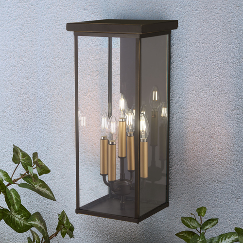 Casway Oil Rubbed Bronze with Gold Highlights Outdoor Wall Light by Minka Lavery