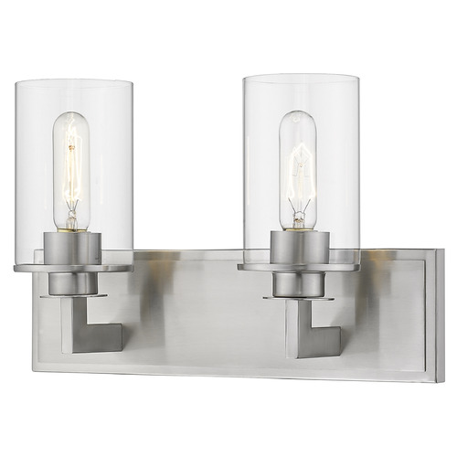 Z-Lite Savannah Brushed Nickel Bathroom Light by Z-Lite 462-2V-BN