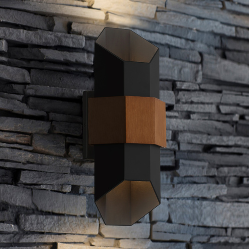 Chasm Matte Black LED Outdoor Wall Light by Quoizel Lighting