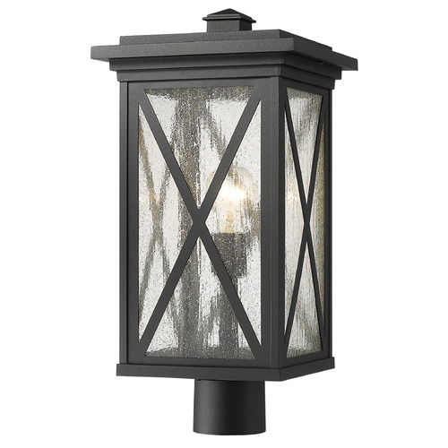 Z-Lite Brookside Black Post Light by Z-Lite 583PHBR-BK