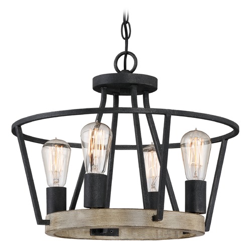 Brockton Grey Ash Pendant by Quoizel Lighting
