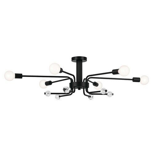 Kichler Lighting Ocala Black Semi-Flush Mount Light by Kichler Lighting 52602BK