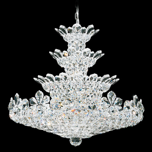 Schonbek Worldwide Lighting Trilliane Polished Stainless Steel Pendant Light with Bowl / Dome Shade