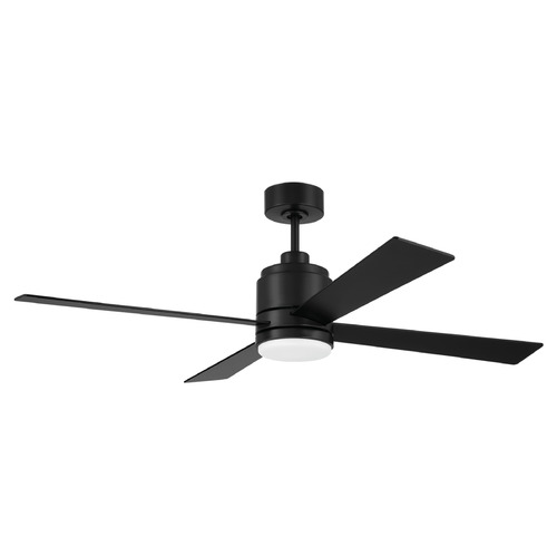 Craftmade Lighting Mccoy Flat Black LED Ceiling Fan with Light