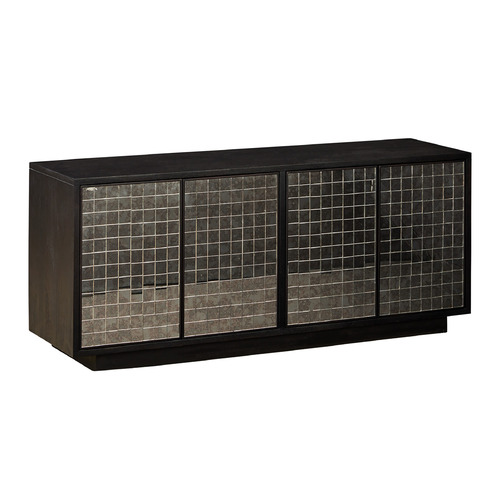 Currey and Company Lighting Currey and Company Mosaico Ebony & Antique Mirror Cabinets / Storage / Organization 3000-0330
