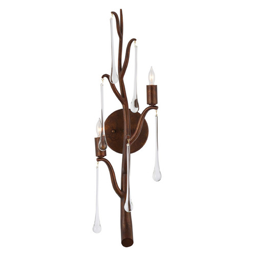 Currey and Company Morning Grove Rhine Gold / Clear Sconce