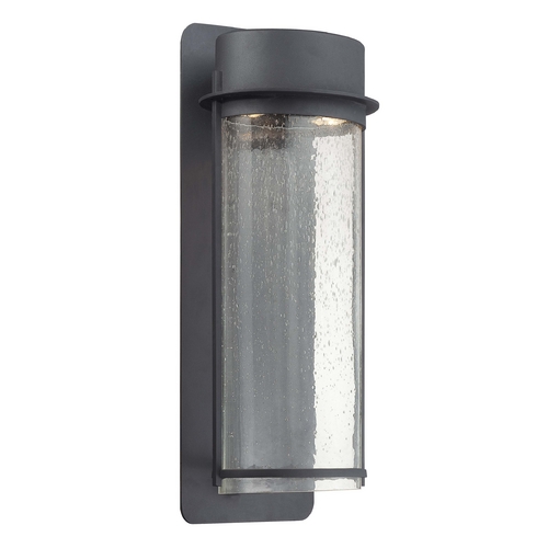 Outdoor Wall Light with Clear Glass in Black by Minka Lavery
