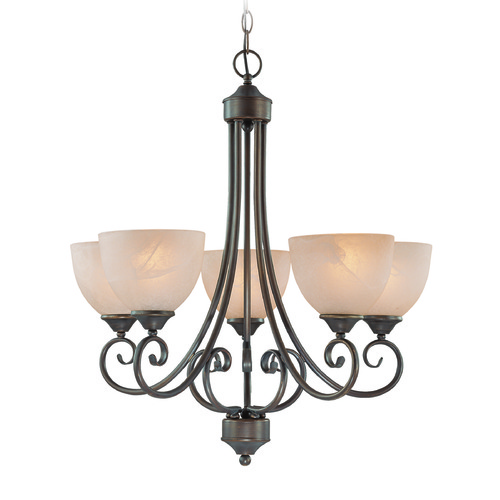 Raleigh 24.25-Inch Old Bronze Chandelier by Craftmade Lighting