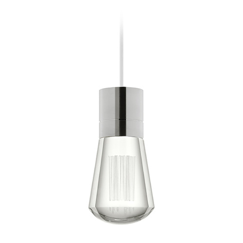 Alva LED Warm Dim Mini Pendant in Nickel by Visual Comfort Modern
