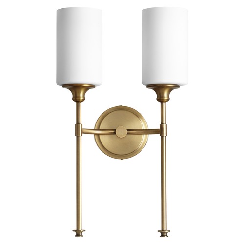 Celeste Aged Brass Bathroom Light by Quorum Lighting
