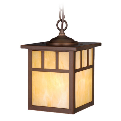 Mission Burnished Bronze Outdoor Hanging Light by Vaxcel Lighting