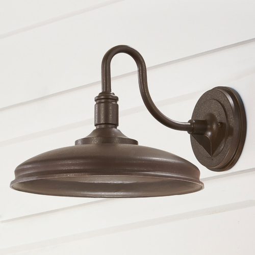 Harbison LED Textured Bronze with Copper Flecks LED Barn Light by Minka Lavery