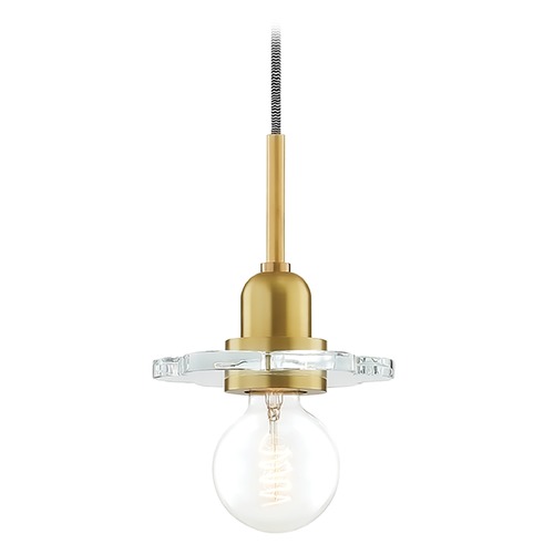 Mitzi by Hudson Valley Alexa Mini Pendant in Aged Brass by Mitzi by Hudson Valley H357701-AGB