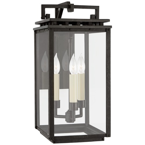 Visual Comfort Signature Collection Chapman & Myers Cheshire Small Lantern in Aged Iron by Visual Comfort Signature CHO2611AICG