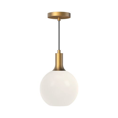 Alora Lighting Alora Lighting Castilla Aged Gold Mini-Pendant Light with Globe Shade PD506108AGOP