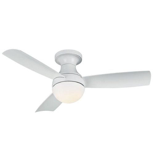 WAC Lighting Orb 44-Inch Flush Mount LED Fan in Matte White by WAC Lighting F-004L-MW